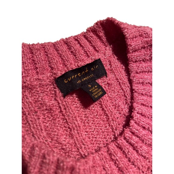 Anthropologie Current Air Angeline Pink Sleeveless Cable Knit Sweater Top Vest S - Picture 8 of 15